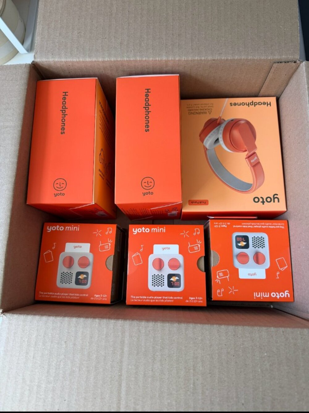 3 Sets of Yoto Minis and Headphones